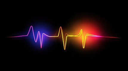 Vibrant Sound Wave Display on Black Background
