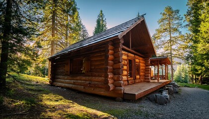 AI-Crafted Log Cabin: A Perfect Retreat in the Heart of the Forest