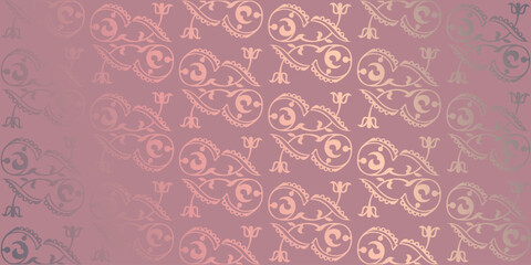 Elegant floral pattern with vintage design. Subtle gradient background with ornamental motifs.