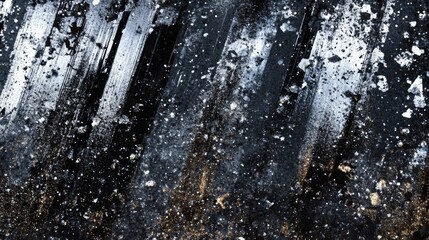 Obraz premium Abstract Black, White, and Gold Spatter Paint Background