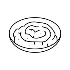 hummus dip vegan food line icon vector. hummus dip vegan food sign. isolated contour symbol black illustration
