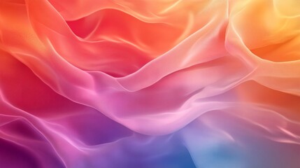 Obraz premium Abstract Draped Fabric with a Gradient of Vibrant Colors