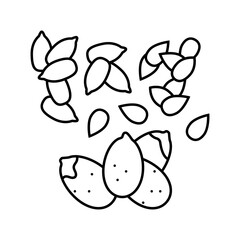 grilled vegetables vegan food line icon vector. grilled vegetables vegan food sign. isolated contour symbol black illustration