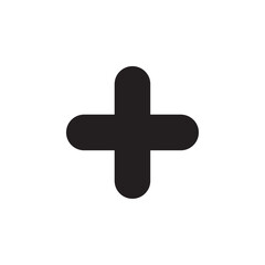 Obraz premium Add icon Flat line illustration