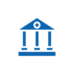 bank icon Flat line illustration