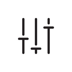 Settings icon Flat line illustration