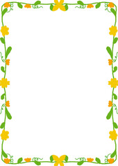 Fototapeta premium frame with flowers