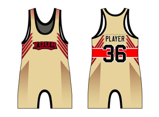 Wrestling Singlets are designed with an elegant edgy and wild look. Sports gear template mockup perfect fit for all sports. The designs that go on casual wear, shirts, fashion apparel, and all kind 