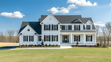 Classic Vermont Farmhouse with Rolling Meadows and Apple Orchard, Traditional New England Country Estate with Stone Walls