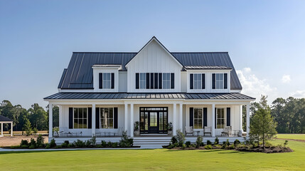 Classic Vermont Farmhouse with Rolling Meadows and Apple Orchard, Traditional New England Country Estate with Stone Walls