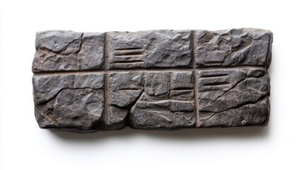 This image showcases an ancient stone tablet. Intricate carvings reveal a glimpse into a long-lost civilization. A unique perspective on history and culture. Generative AI