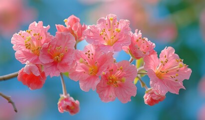 AI generator image of a bouquet of flowers that looks like a beautiful fluffy tassel,flowers of Crape Myrtle Lagerstroemia indica, Tropical crape myrtle Queen Crape Myrtle PurpleTrees