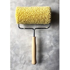 Obraz premium Paint roller with thick cover for wall painting