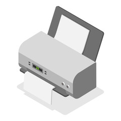 3D Isometric Flat  Set of Items For Printing. Item 4