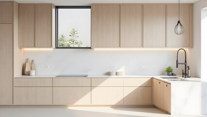 Minimalist Kitchen Design with Natural Lighting