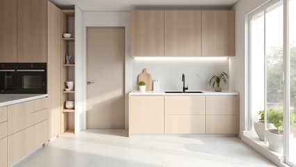 Modern Minimalist Kitchen with Natural Light