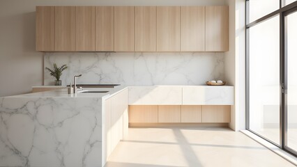 Modern Minimalist Kitchen with Natural Light
