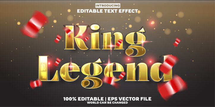 King Legend editable text effect in modern trend style