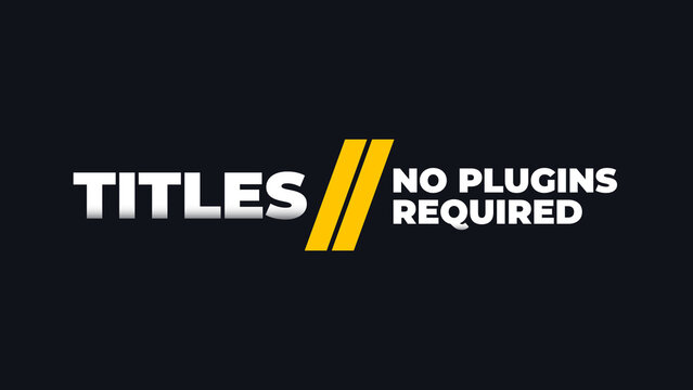 Bold Slash Divider Title