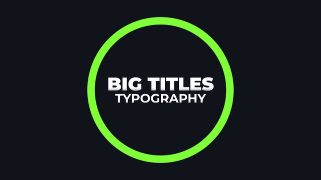 Bold Circle Frame Title