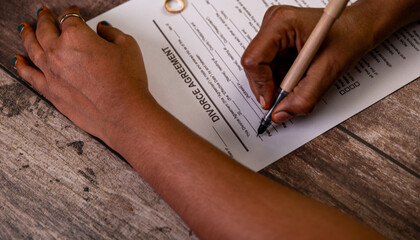 Signing Divorce Papers