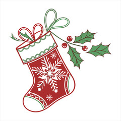 Christmas stocking vector