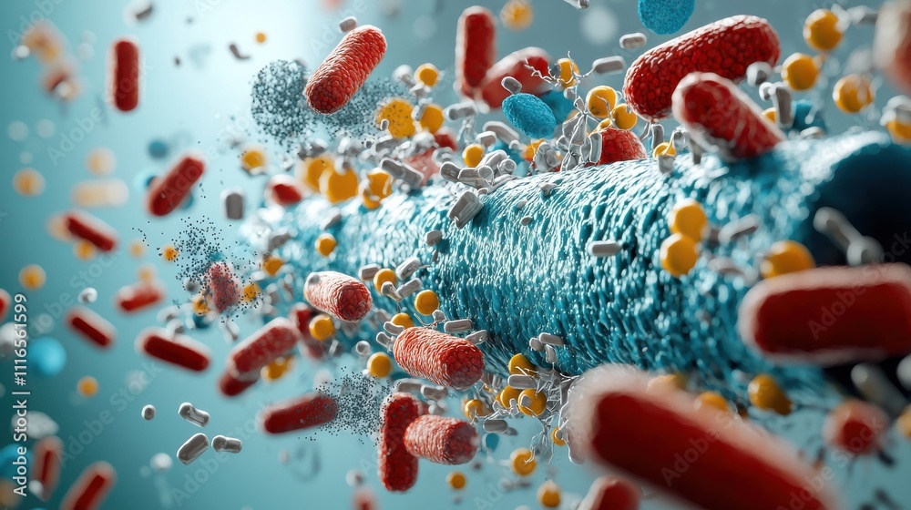 Aufkleber Exploring lipid molecules forming a bilayer a closeup view in a laboratory environment for scientific analysis
