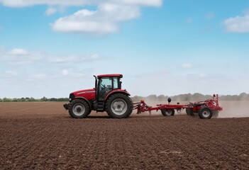Obraz premium tractor in a field