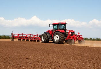 Fototapeta premium tractor in a field