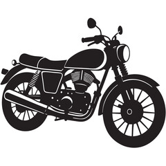 Obraz premium Royal enfield motor cycle linocut vector