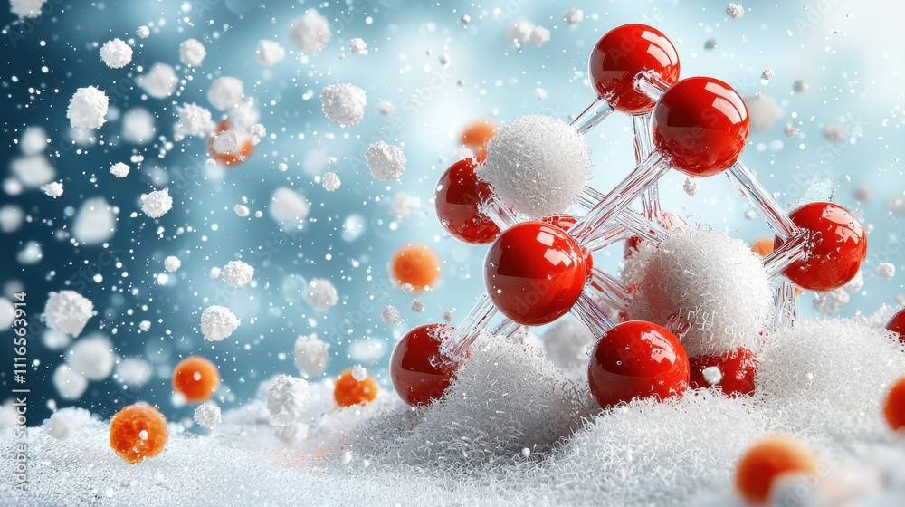 Aufkleber exploring hydrogen bonding in ice molecular diagrams a scientific perspective on cryogenic structure