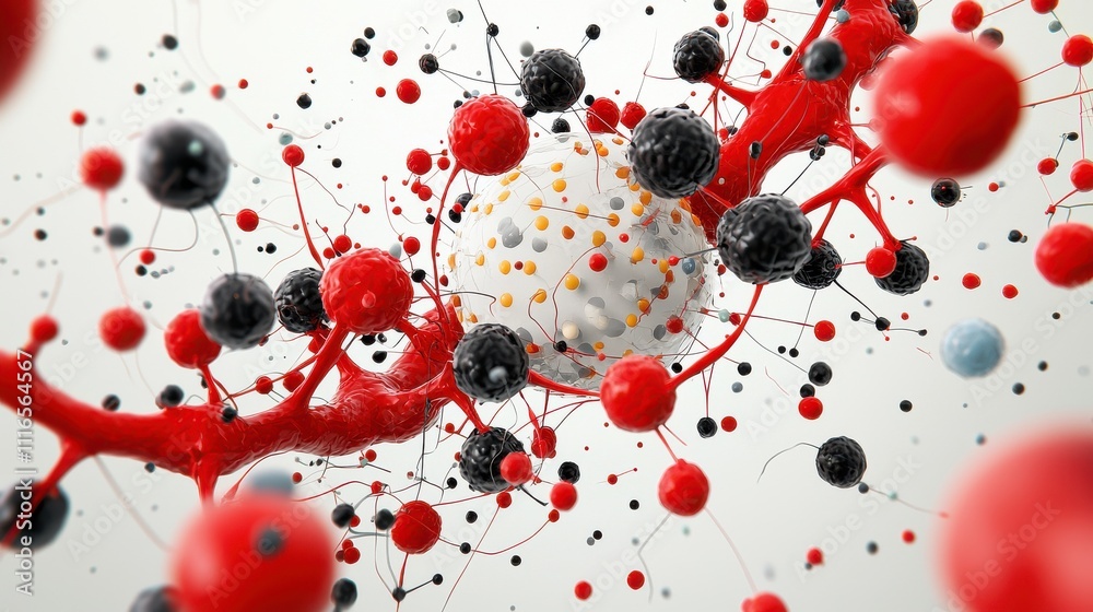 Poster Molecules forming standard structures in a scientific environment a 3d visualization of molecular interactions from a dynamic perspective