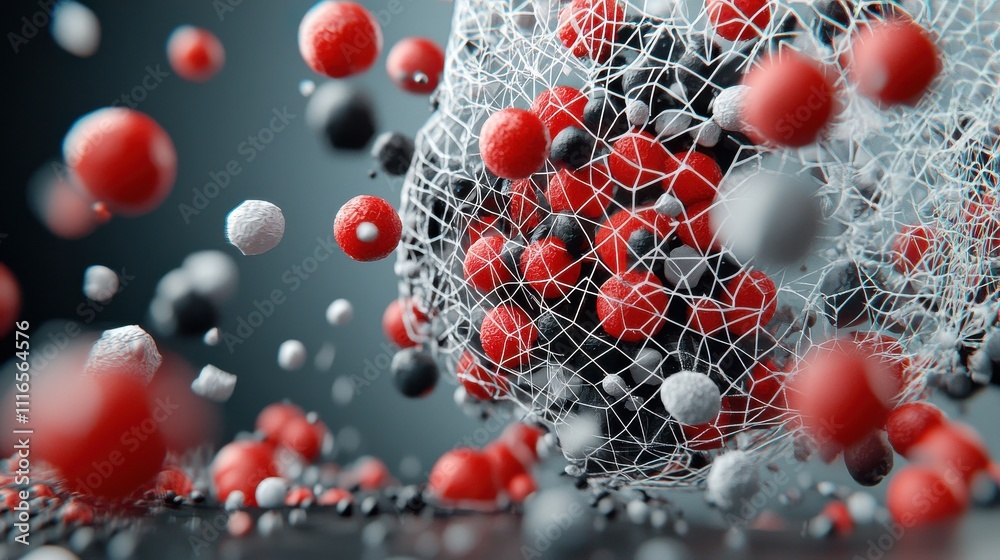 Poster Exploring molecular diffusion across semi-standard membranes a scientific visualization in laboratory environments from a microscopic perspective