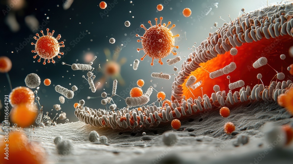 Poster visualizing molecular interactions in scientific research a detailed study of standard molecules in 
