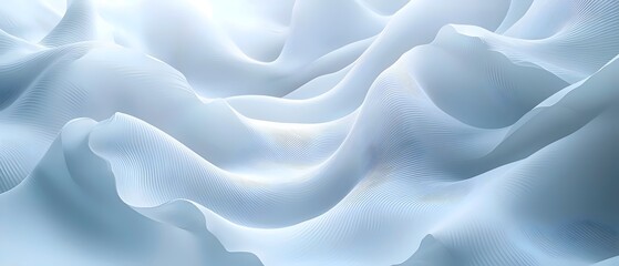 Obraz premium Elegant abstract waves in soft blue and white tones create a calming and serene atmosphere, ideal for backgrounds and modern designs.
