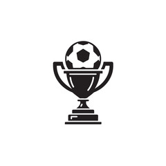 Sleek Trophy Silhouette Icon - Perfect for Sports Branding