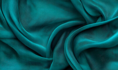 Obraz premium Cloth waves. Fabric with soft waves. Abstract fabric wavy folds. Trendy color wave drapes background. 