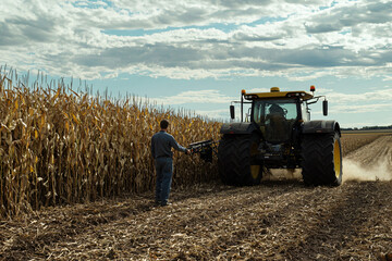 tractor in field
