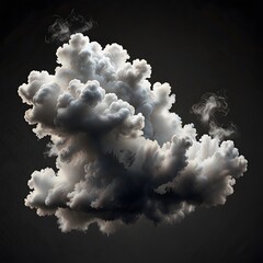 Dramatic Smoke Plume Dark Background Abstract Cloud Air Pollution Nature