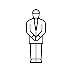 doorman hospitality hotel line icon vector. doorman hospitality hotel sign. isolated contour symbol black illustration