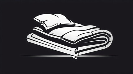 Elegant bed linen design with modern art style set against a dark background for contemporary décor