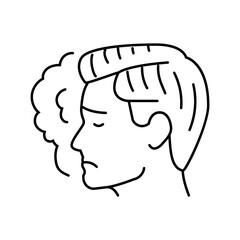 depression man disease line icon vector. depression man disease sign. isolated contour symbol black illustration