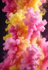 Fototapeta premium abstract background with pink and yellow smoke effects , yellow, smoke, vapor