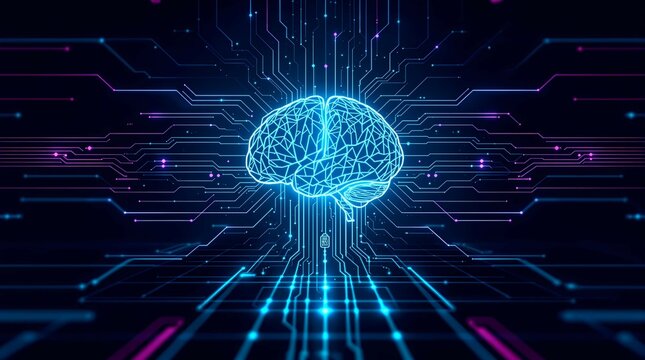 Neural Connections: Abstract Brain-Computer Interface, Explore the future of brain-computer interfaces, Neuroscience and AI