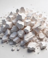 Powdered barite barium sulfate on a white background, barite barium sulfate, chemistry, white backgrounds