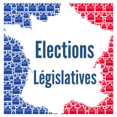 Obraz premium Symbole élections législatives en France 