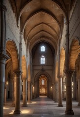 Fototapeta premium Vue a?rienne du clo?tre de la basilique d'Ars, clo?tre, architecture gothique