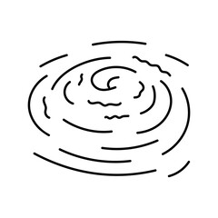 hurricane weather natural phenomena line icon vector. hurricane weather natural phenomena sign. isolated contour symbol black illustration