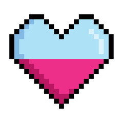 Fototapeta premium video game item pixelated heart