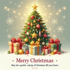 christmas tree and gifts
